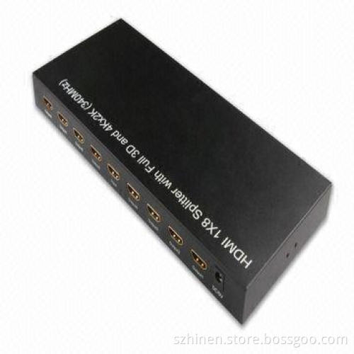 HDMI 1X8 Splitter with Full 3D and 4Kx2K (340MHz)